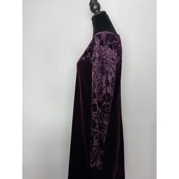 VTG Dressing Clio Velvet Med Dress Sheer Sleeves Whimsigoth Vampcore romance - Picture 5 of 9
